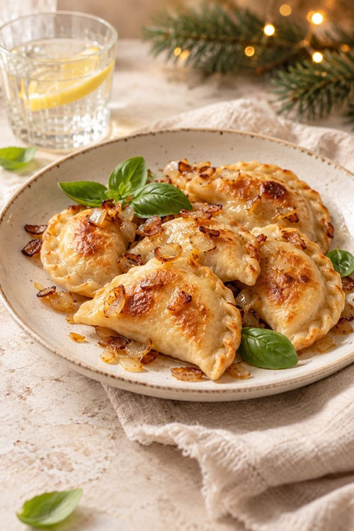 Pierogi keto z kapustą i grzybami
